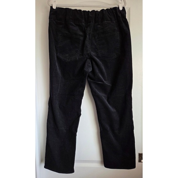 Coldwater Creek Black Elastic Pull-on 5 Pocket Corduroy Pants Women Sz 14 Petite - Picture 2 of 5